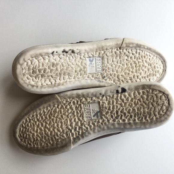 Frye Mindy Monk Leather Sneakers Grey Size 6.5M - Picture 8 of 10